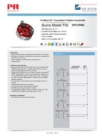 Thumbnail of document Data Sheet - T50 Profibus PA / Foundation Fieldbus Transmitter